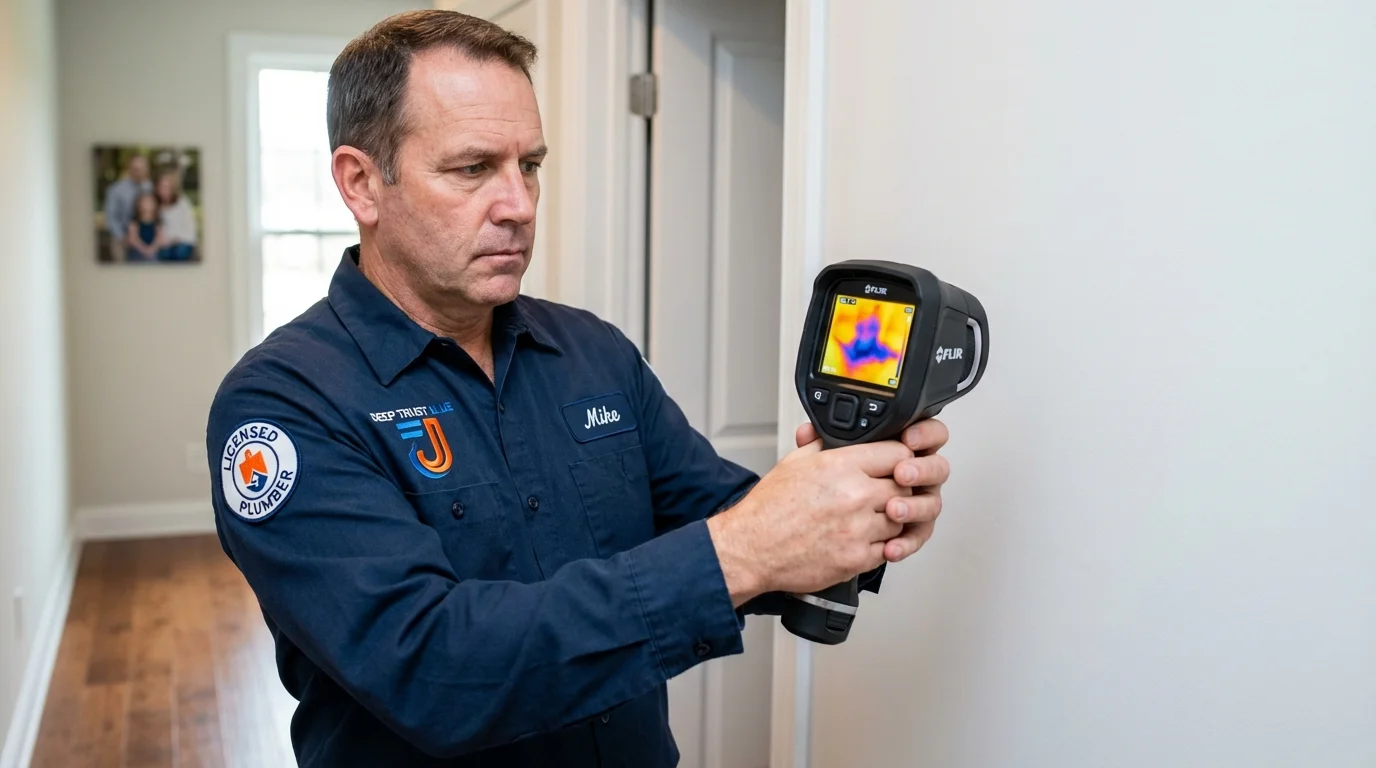Thermal imaging leak detection by Johns Plumbing LLC in Henryville